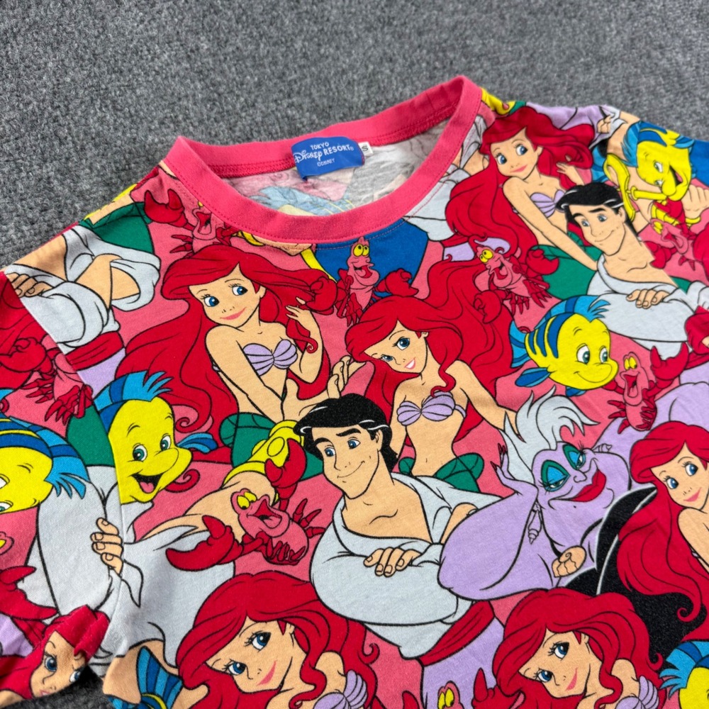 Tokyo Disney Resort The Little Mermaid S Pink All Over Print T-Shirt Kids